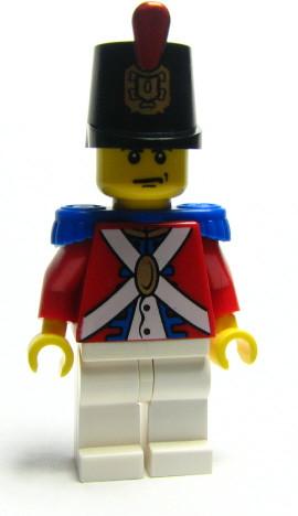 LEGO Minifigure-Imperial Soldier II - Shako Hat Decorated, Scowl-Pirates / Pirates II-PI090-Creative Brick Builders